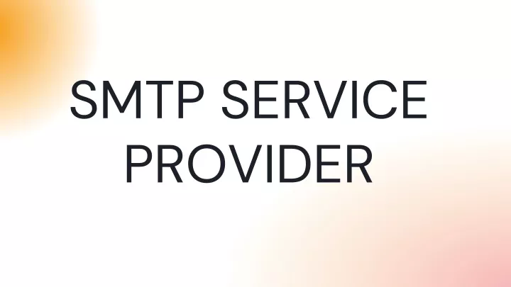 smtp service provider