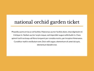 national orchid garden ticket