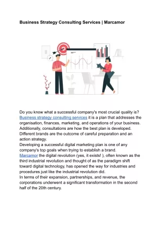 business strategy consulting services marcamor