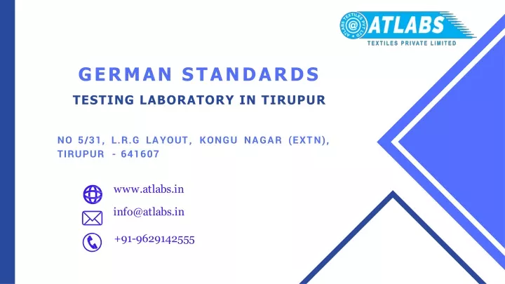 german standards testing laboratory in tirupur