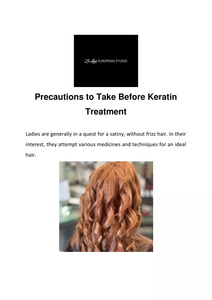precautions to take before keratin