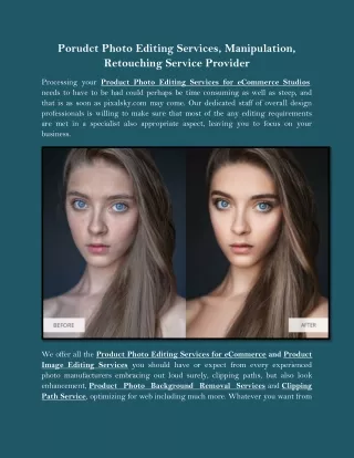 Product Photo Editing Services, Manipulation, Retouching Service Provider
