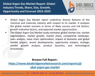 global argon gas market report global industry