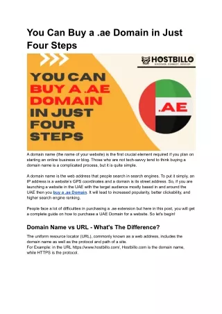 you can buy a ae domain in just four steps