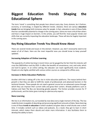 biggest educational sphere