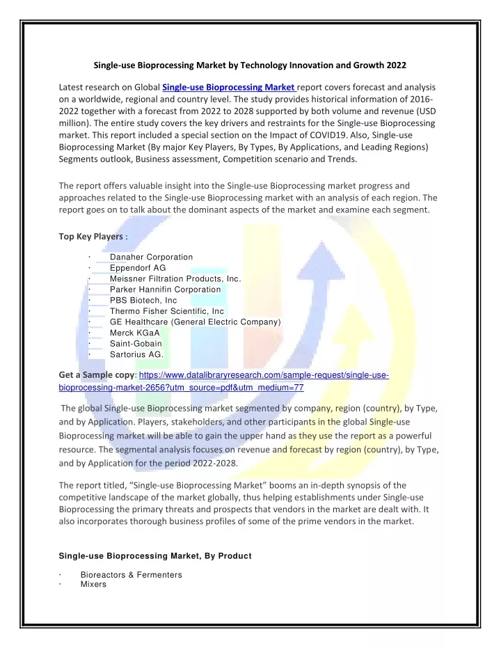 single use bioprocessing market by technology