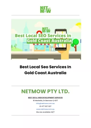 Best Local Seo Services In Gold Coast Australia