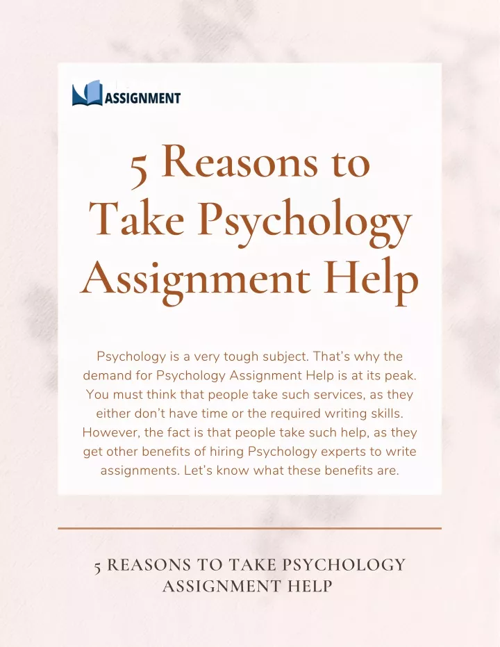 what is assignment in psychology