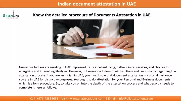 indian document attestation in uae