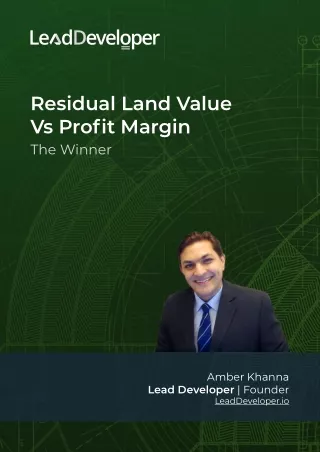 Residual Land Value Or Property Development Profit Margin