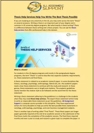 thesis help services help you write the best