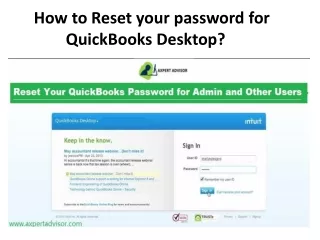 how to reset your password for quickbooks desktop