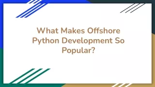 What Makes Offshore Python Development So Popular?