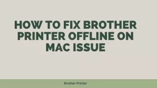 how to fix brother printer offline on mac issue