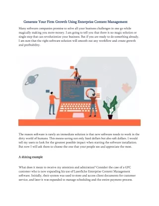 generate your firm growth using enterprise