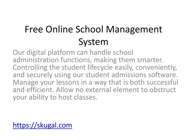 PPT - Free Online School Management System PowerPoint Presentation ...