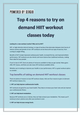 looking for a new workout routine why not try hiit