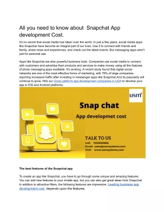 all you need to know about snapchat