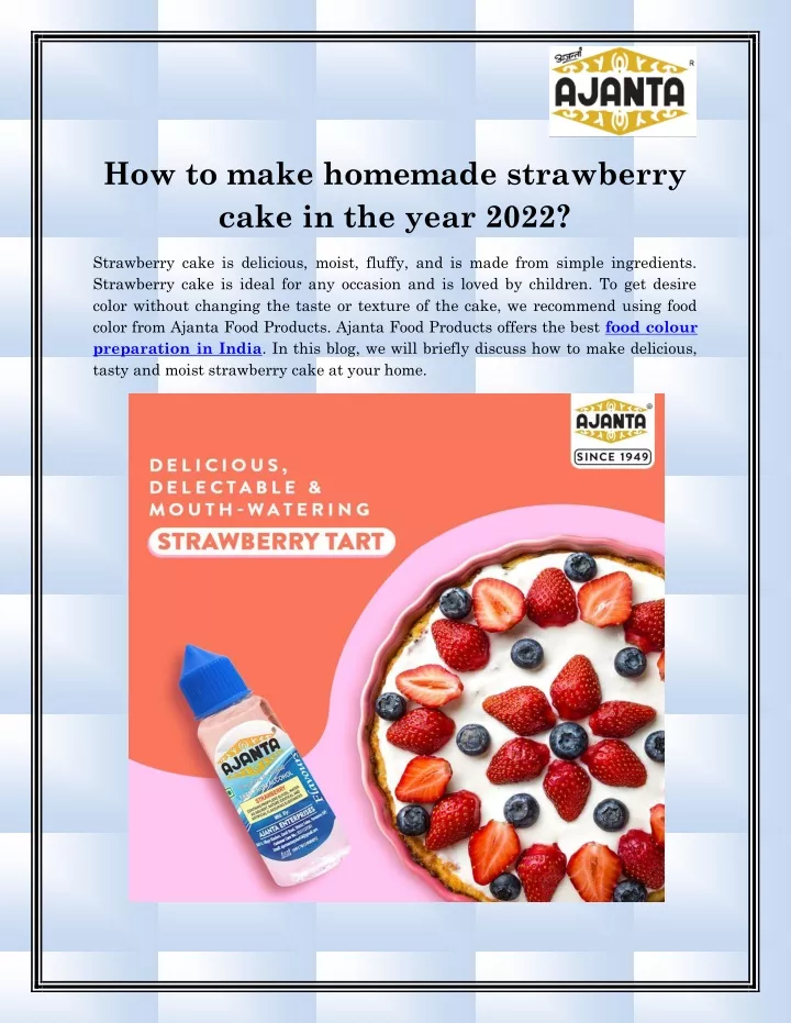 how to make homemade strawberry cake in the year