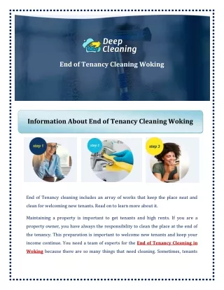 Information About End of Tenancy Cleaning Woking