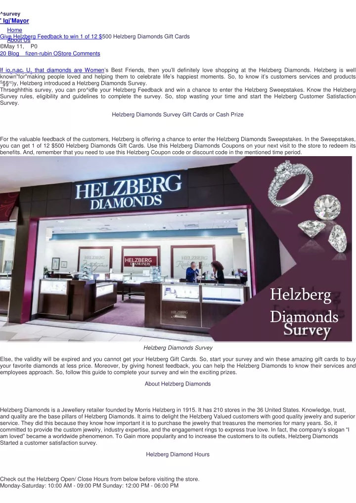 survey igj mayor home give helzberg feedback