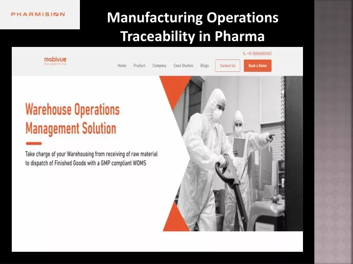 manufacturing operations traceability in pharma