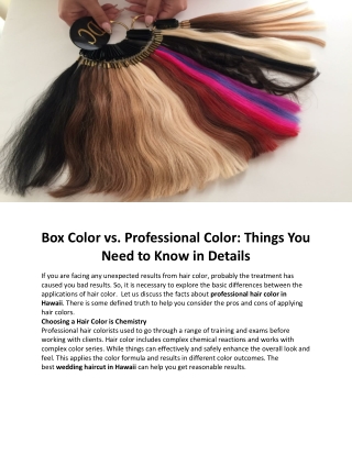box color vs professional color things you need