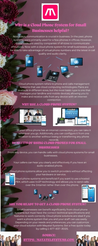 Why is a Cloud Phone System for Small Businesses helpful?