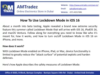 How To Use Lockdown Mode in iOS 16 - AMTradez