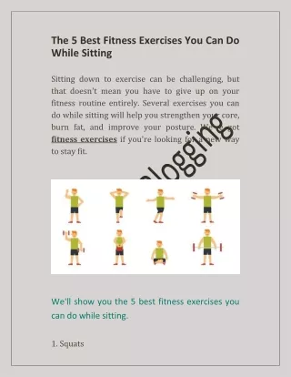 the 5 best fitness exercises you can do while