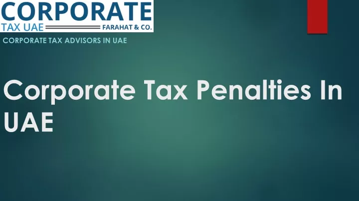 corporate tax penalties in uae