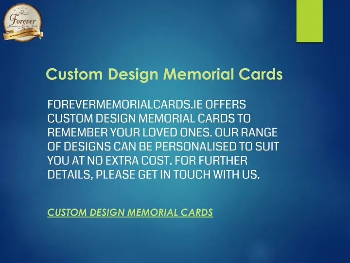 custom design memorial cards