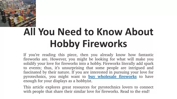 all you need to know about hobby fireworks