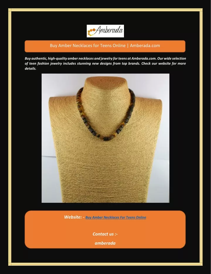 buy amber necklaces for teens online amberada com