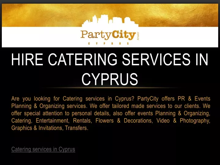 hire catering services in cyprus