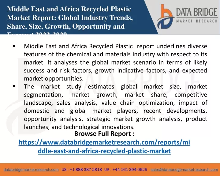 middle east and africa recycled plastic market