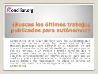 ¿Buscas los últimos trabajos publicados para autónomos?