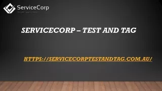 servicecorp test and tag