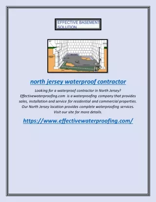 North Jersey Waterproof Contractor | Effectivewaterproofing.com