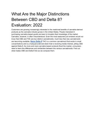 what are the major distinctions between