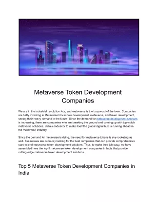 Metaverse Game Development Company in the USA