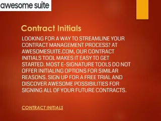 contract initials
