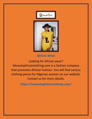 African Wear