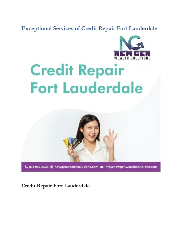 exceptional services of credit repair fort