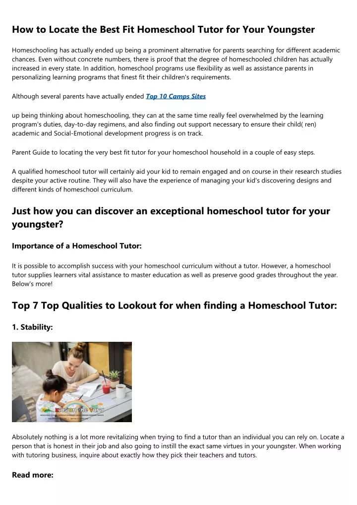how to locate the best fit homeschool tutor
