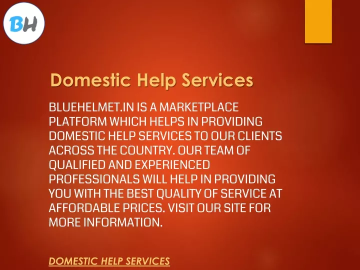 domestic help services