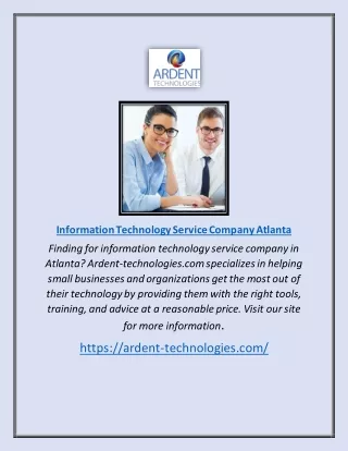 Information Technology Service Company Atlanta | Ardent-technologies.com