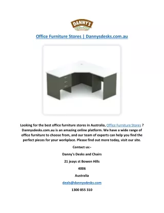 Office Furniture Stores  Dannysdesks