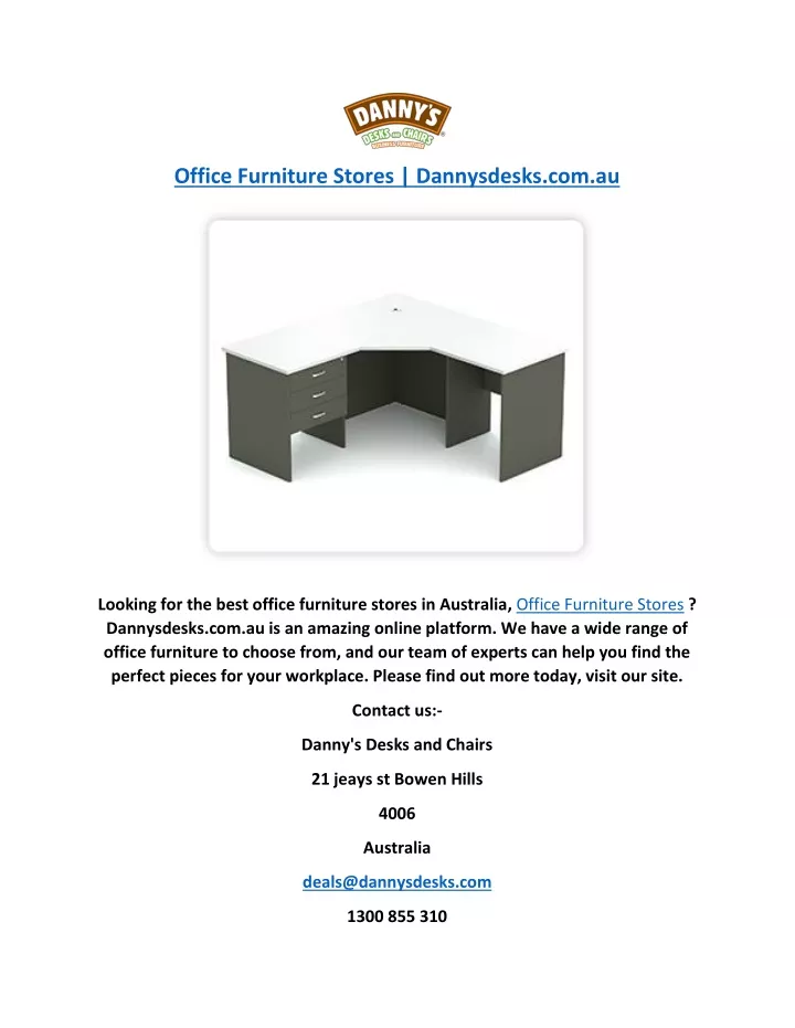 office furniture stores dannysdesks com au