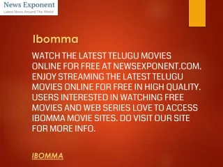 Ibomma  Newsexponent.com